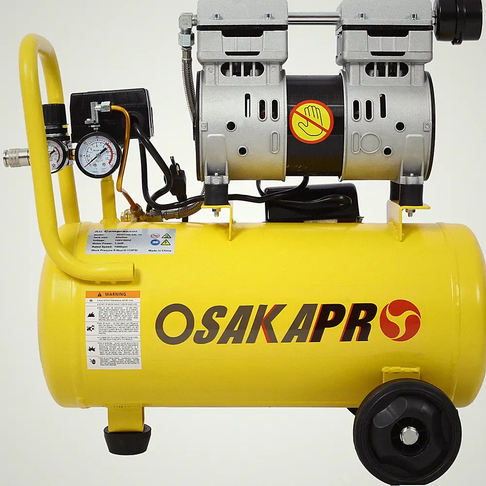 1.5HP Silent Oil-Free Air Compressor 8 Gallon, Oil-Free