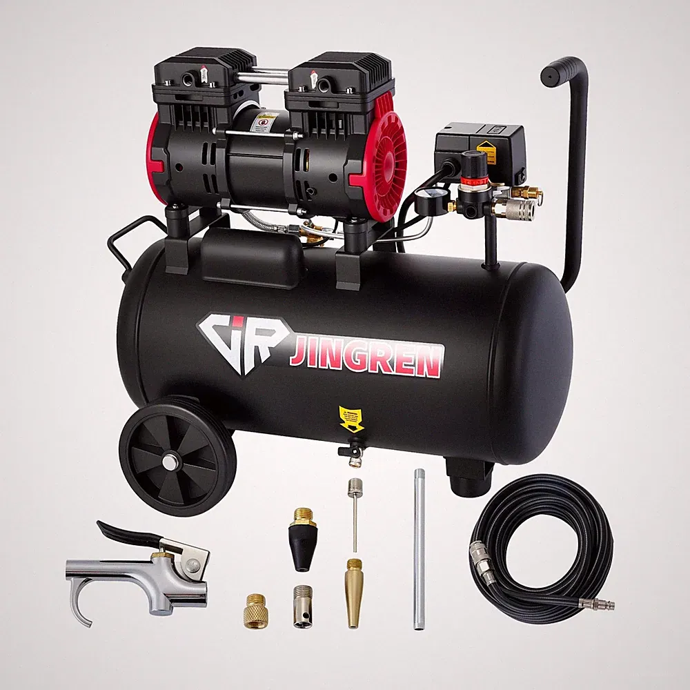 8 Gallon Ultra Quiet Air Compressor, Steel Tank 2HP 4.2CFM, Max 120 PSI Oil-F...