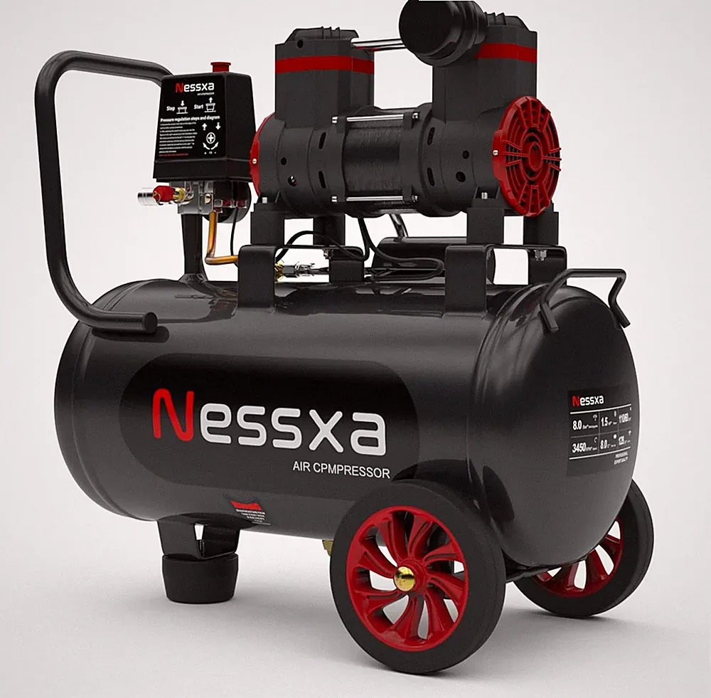 Oil Free Air Compressor 8 Gallon 115 PSI Quiet 70dB