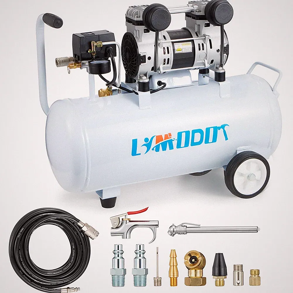 Quiet Compressor, Only 68dB, 8 Gallon Steel Tank, 2.8CFM @ 90PSI, Oil-, Compr...